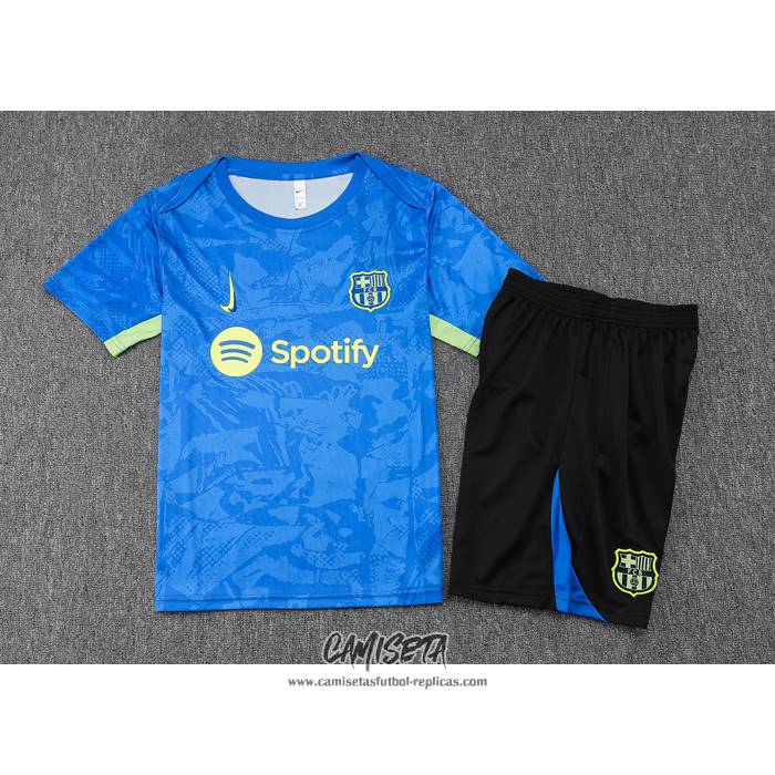 Chandal del Barcelona 2024-2025 Manga Corta Azul - Pantalon Corto